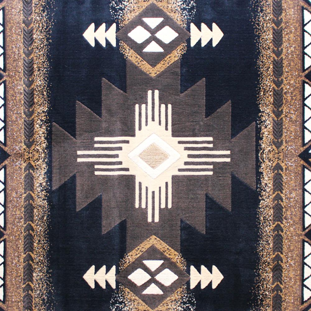 8' x 10' Black Traditional Southwestern Area Rug - Olefin Fibers. Picture 4