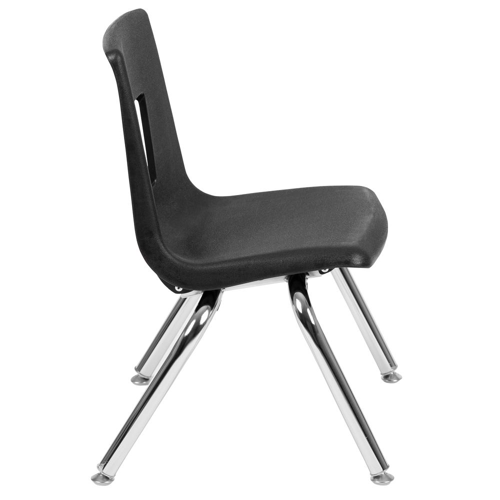Black Student Stack School Chair - 12-inch. Picture 3