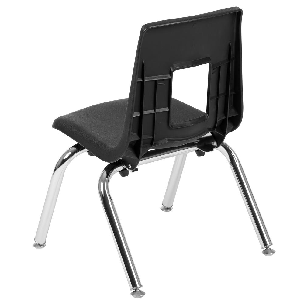 Black Student Stack School Chair - 12-inch. Picture 4