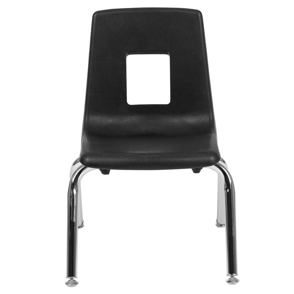 Black Student Stack School Chair - 12-inch. Picture 5