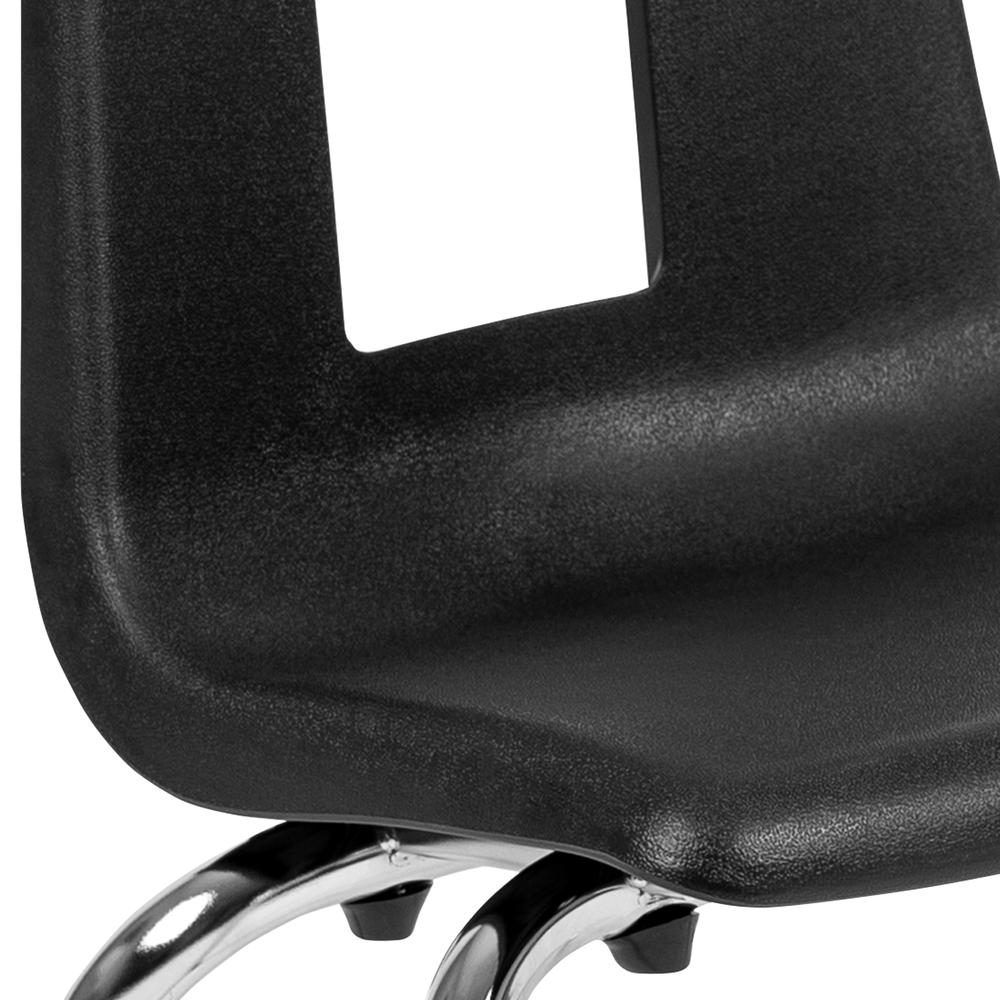 Black Student Stack School Chair - 12-inch. Picture 7