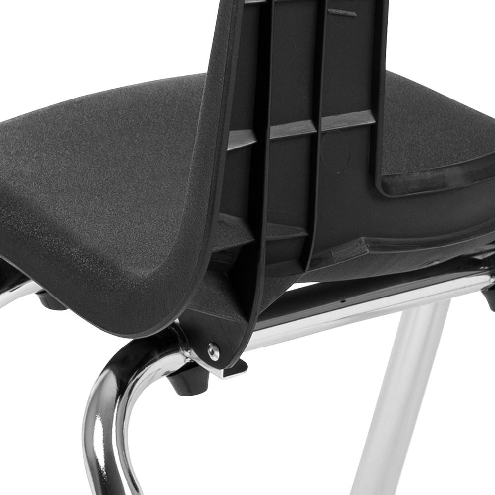Black Student Stack School Chair - 12-inch. Picture 8