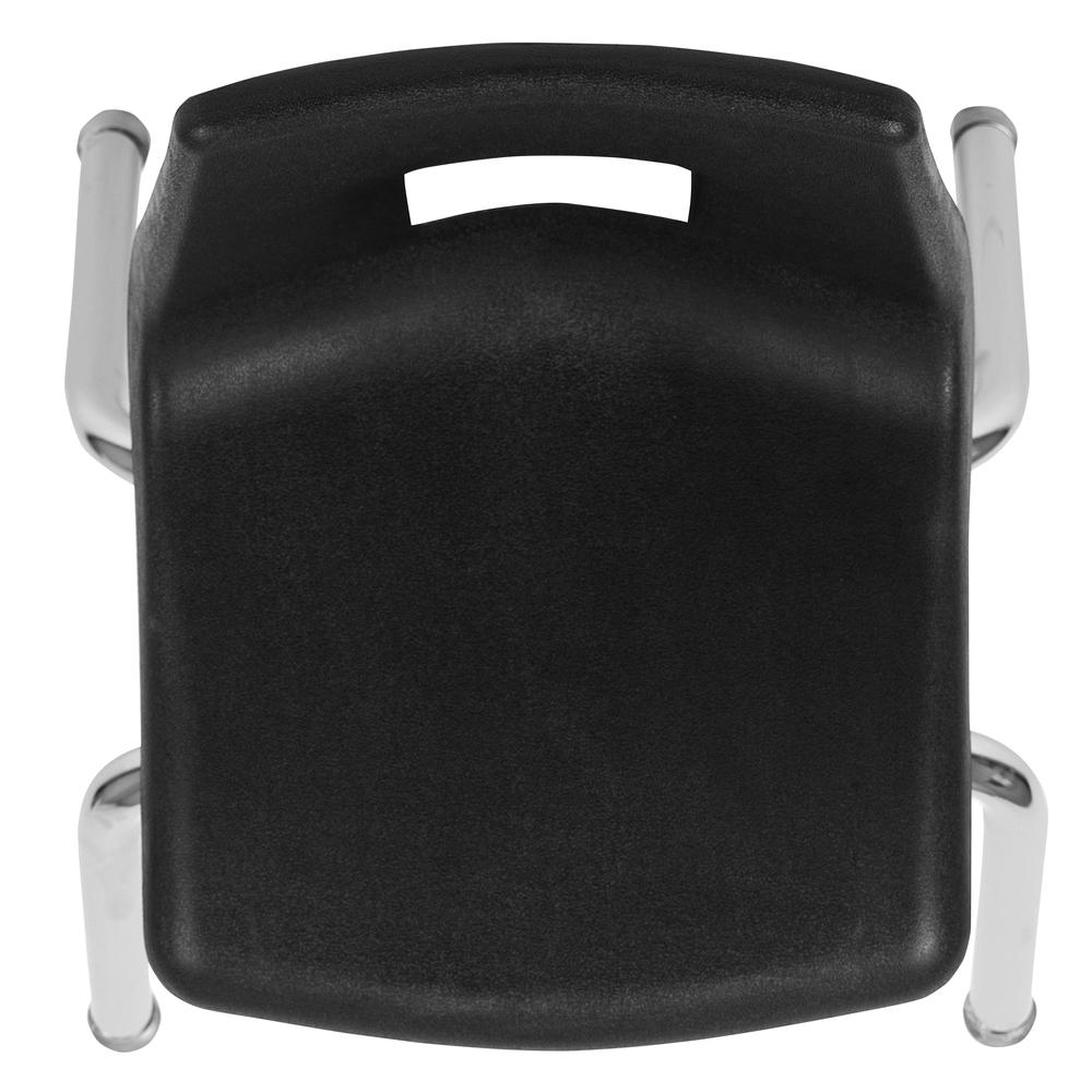 Black Student Stack School Chair - 12-inch. Picture 9