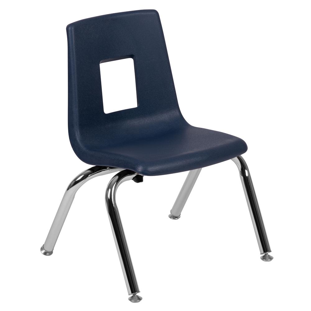 Advantage Navy Student Stack School Chair - 12-inch. Picture 2