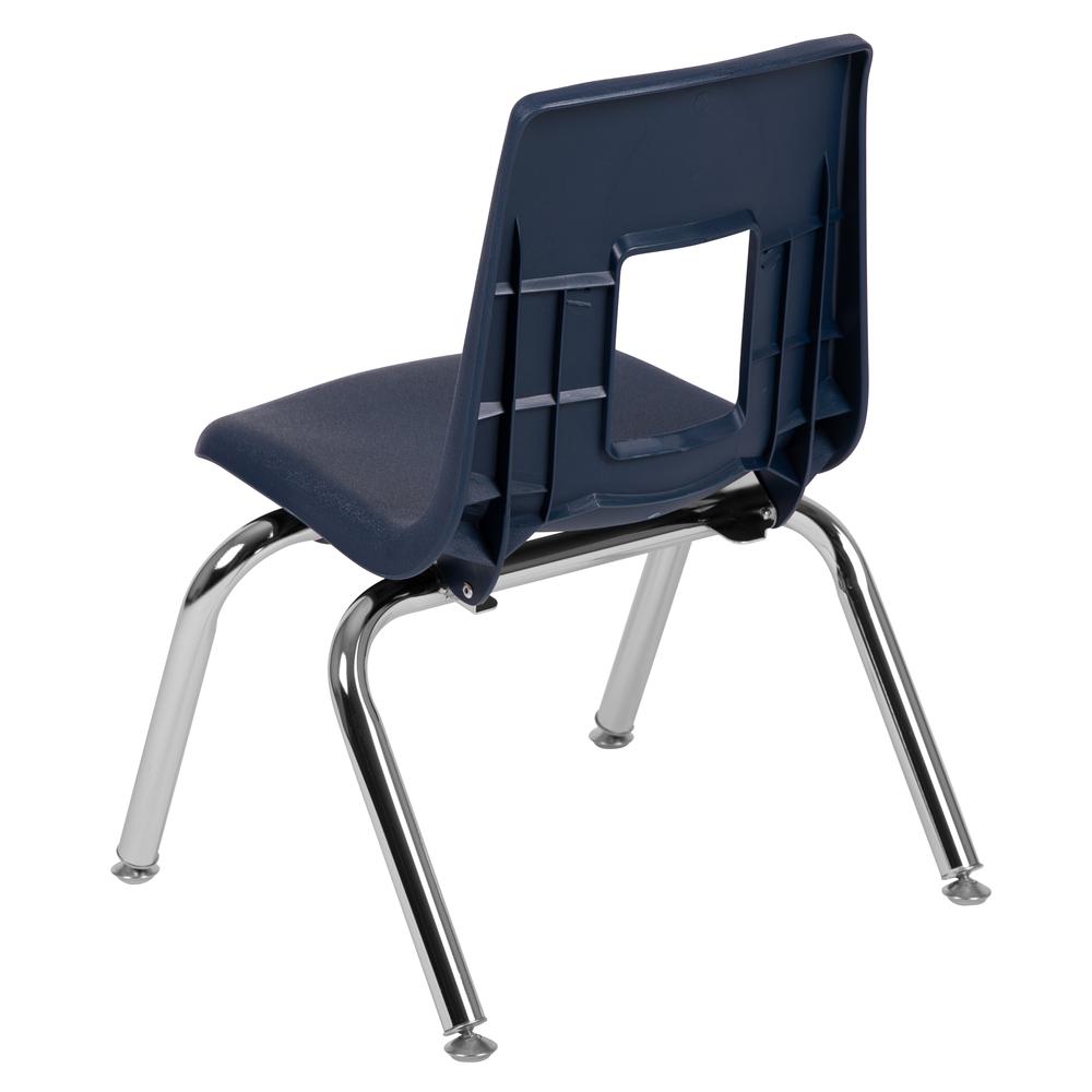 Advantage Navy Student Stack School Chair - 12-inch. Picture 5