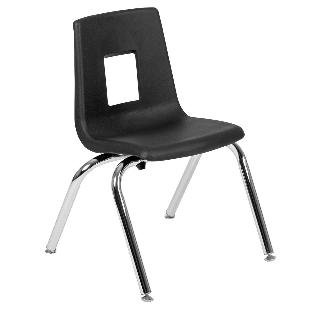 Advantage Black Student Stack School Chair - 14-inch. The main picture.