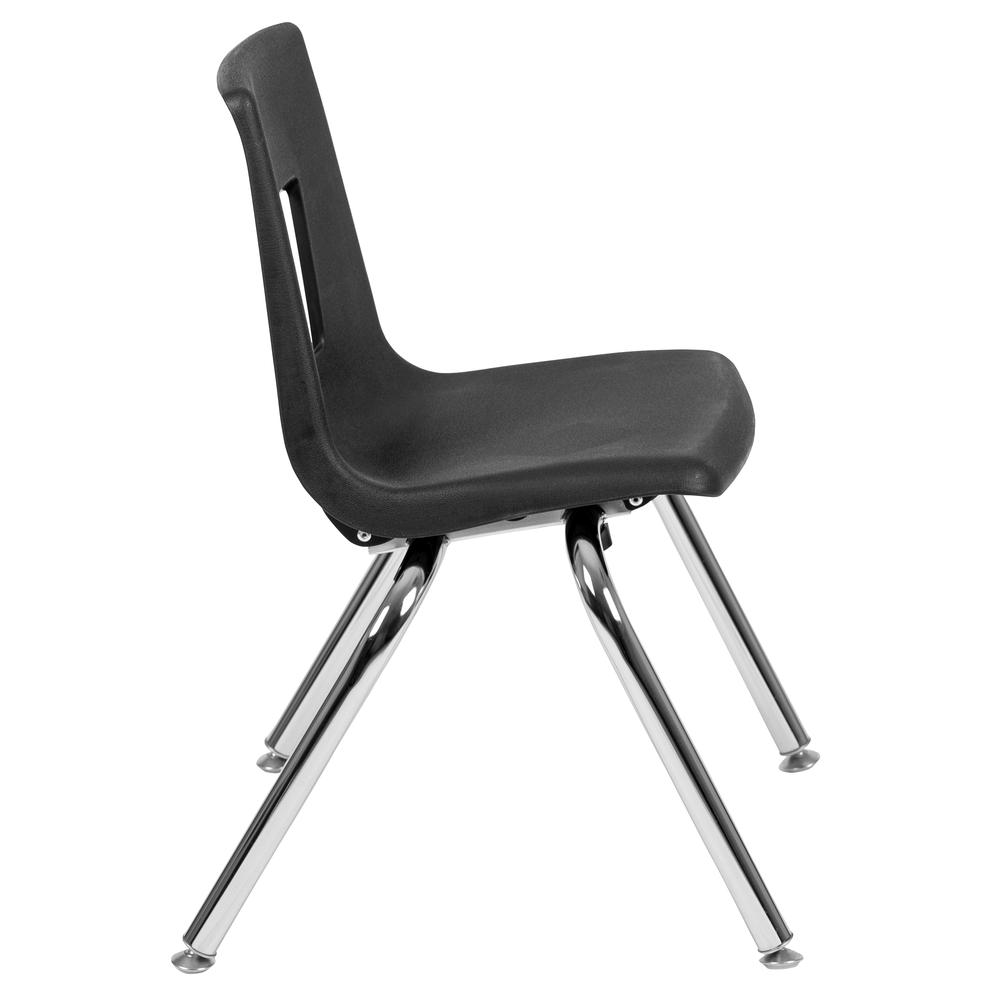 Black Student Stack School Chair - 14-inch. Picture 3