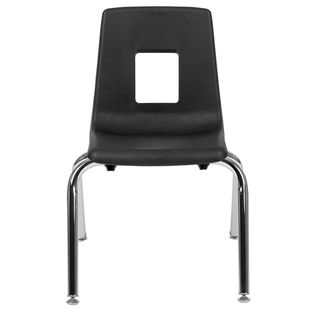 Black Student Stack School Chair - 14-inch. Picture 5