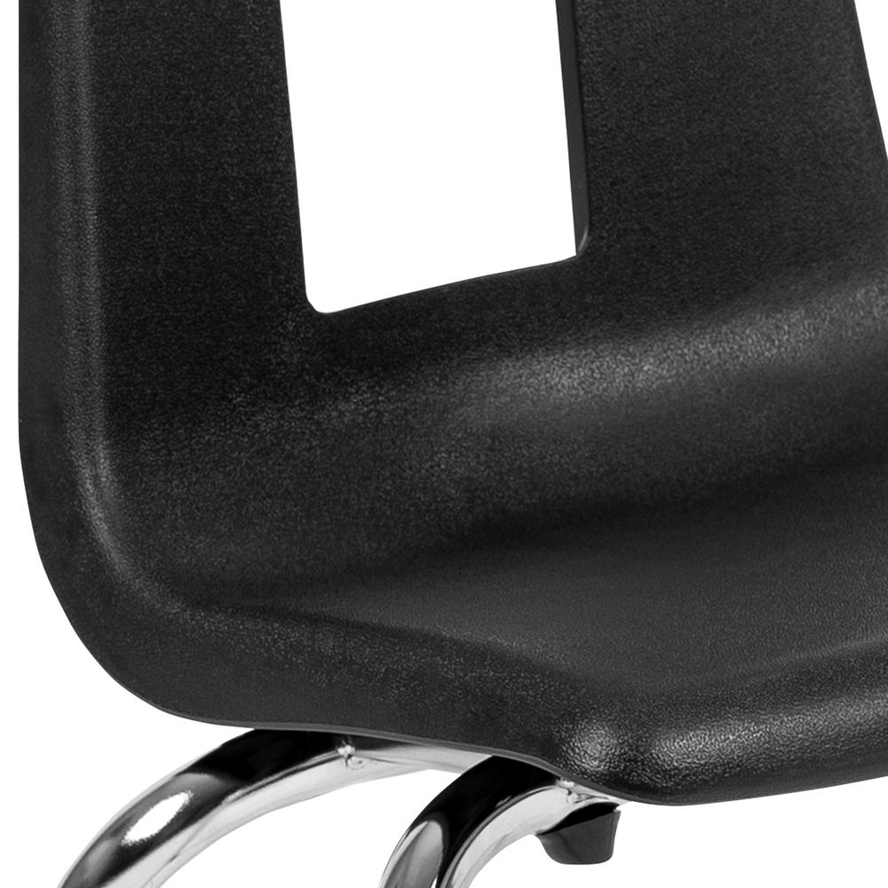 Black Student Stack School Chair - 14-inch. Picture 7