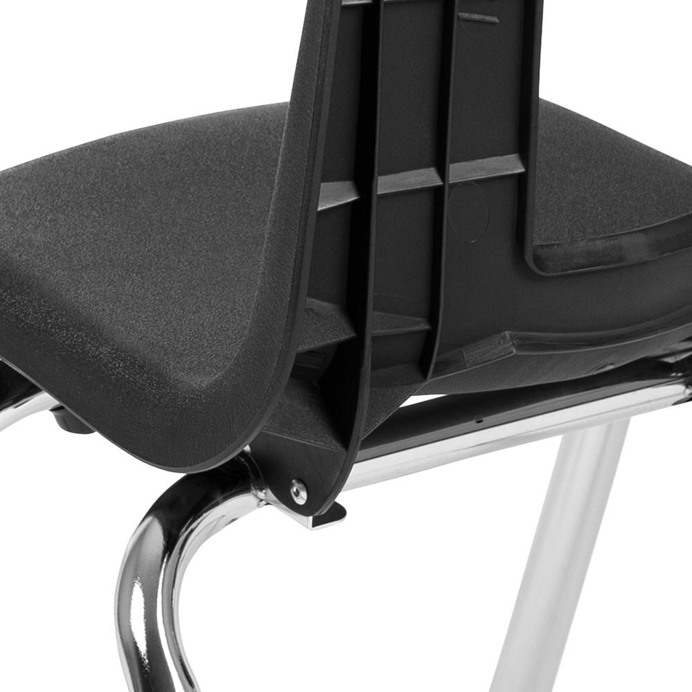 Black Student Stack School Chair - 14-inch. Picture 8