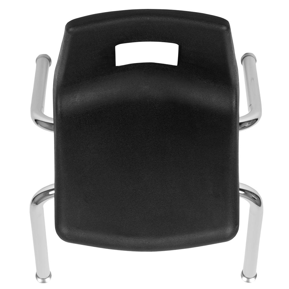 Black Student Stack School Chair - 14-inch. Picture 9