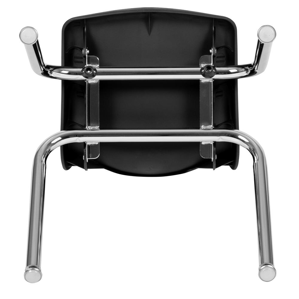 Black Student Stack School Chair - 14-inch. Picture 10