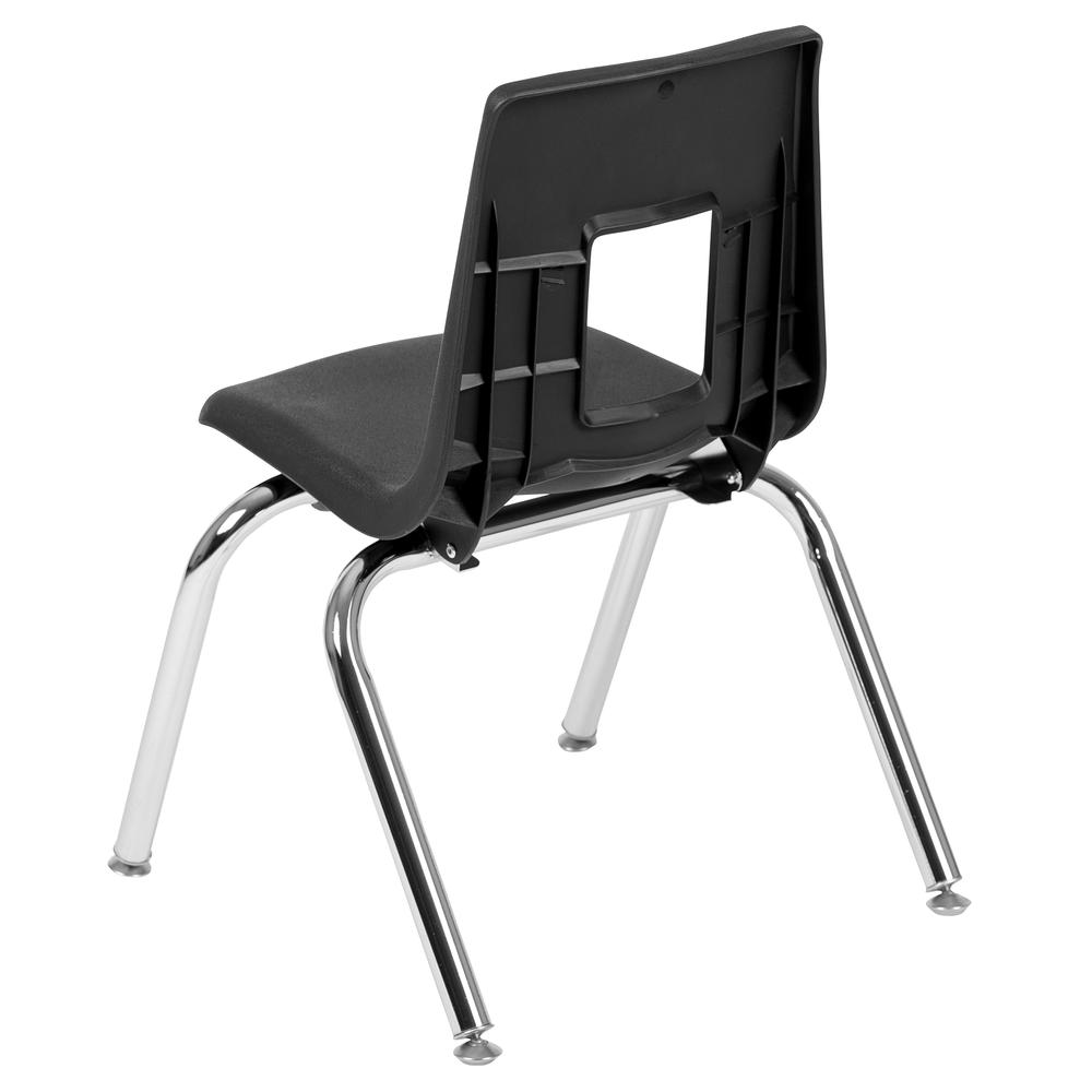 Black Student Stack School Chair - 14-inch. Picture 17