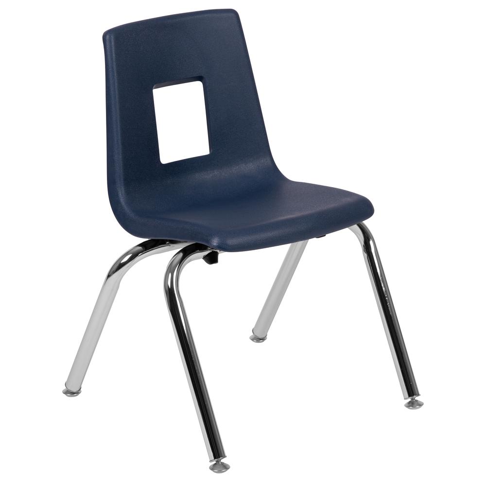 Advantage Navy Student Stack School Chair - 14-inch. Picture 1