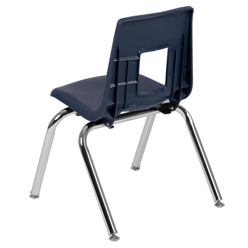 Navy Student Stack School Chair - 14-inch. Picture 4