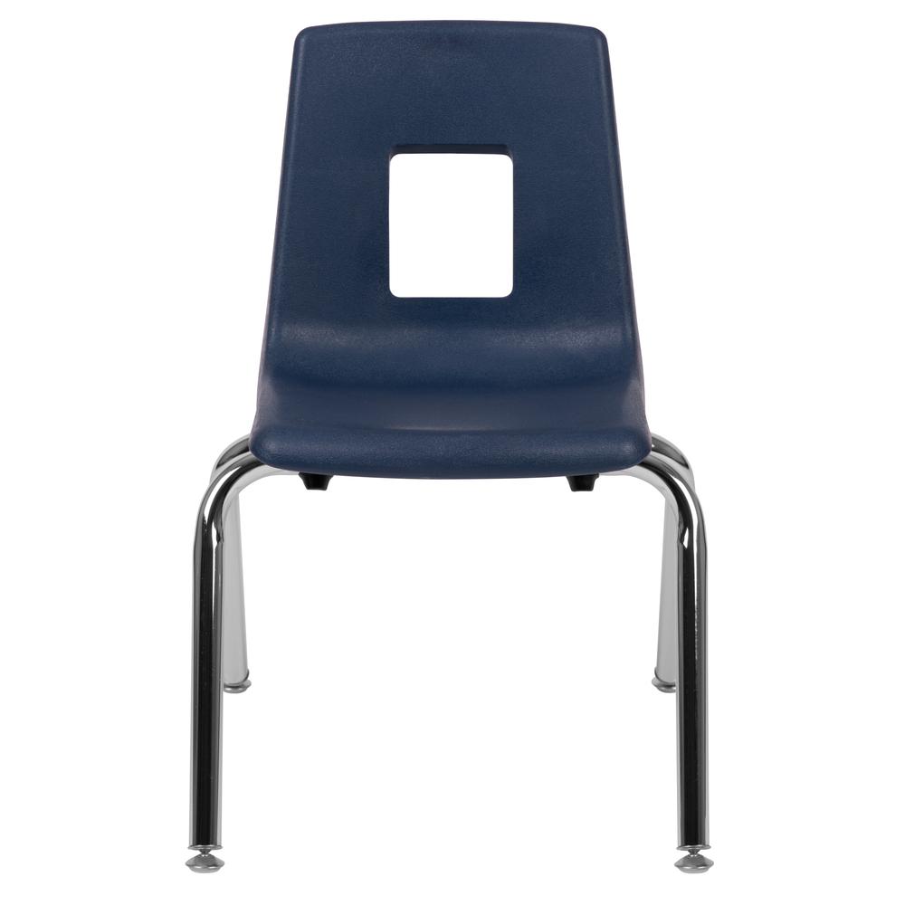 Navy Student Stack School Chair - 14-inch. Picture 5