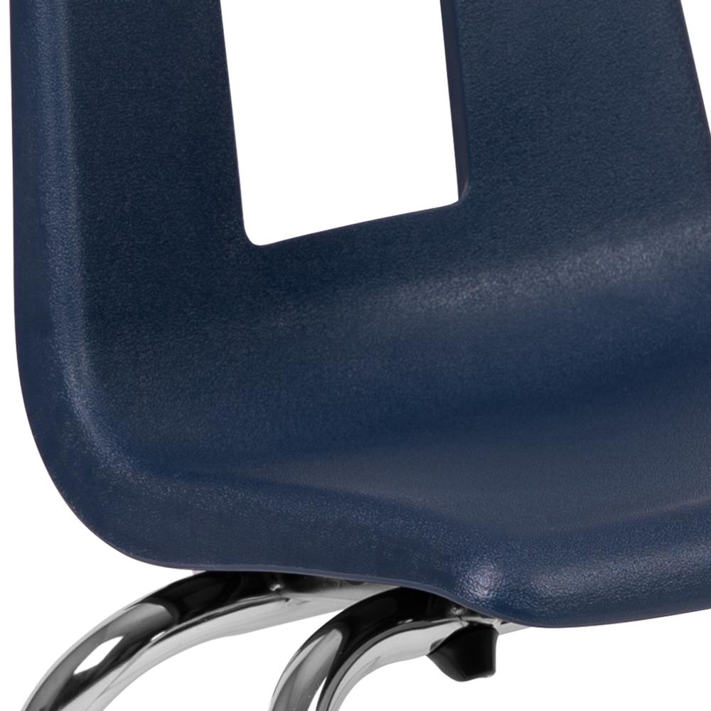 Navy Student Stack School Chair - 14-inch. Picture 7