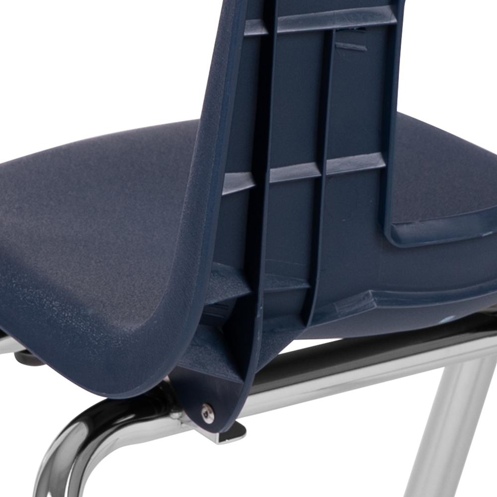 Navy Student Stack School Chair - 14-inch. Picture 8