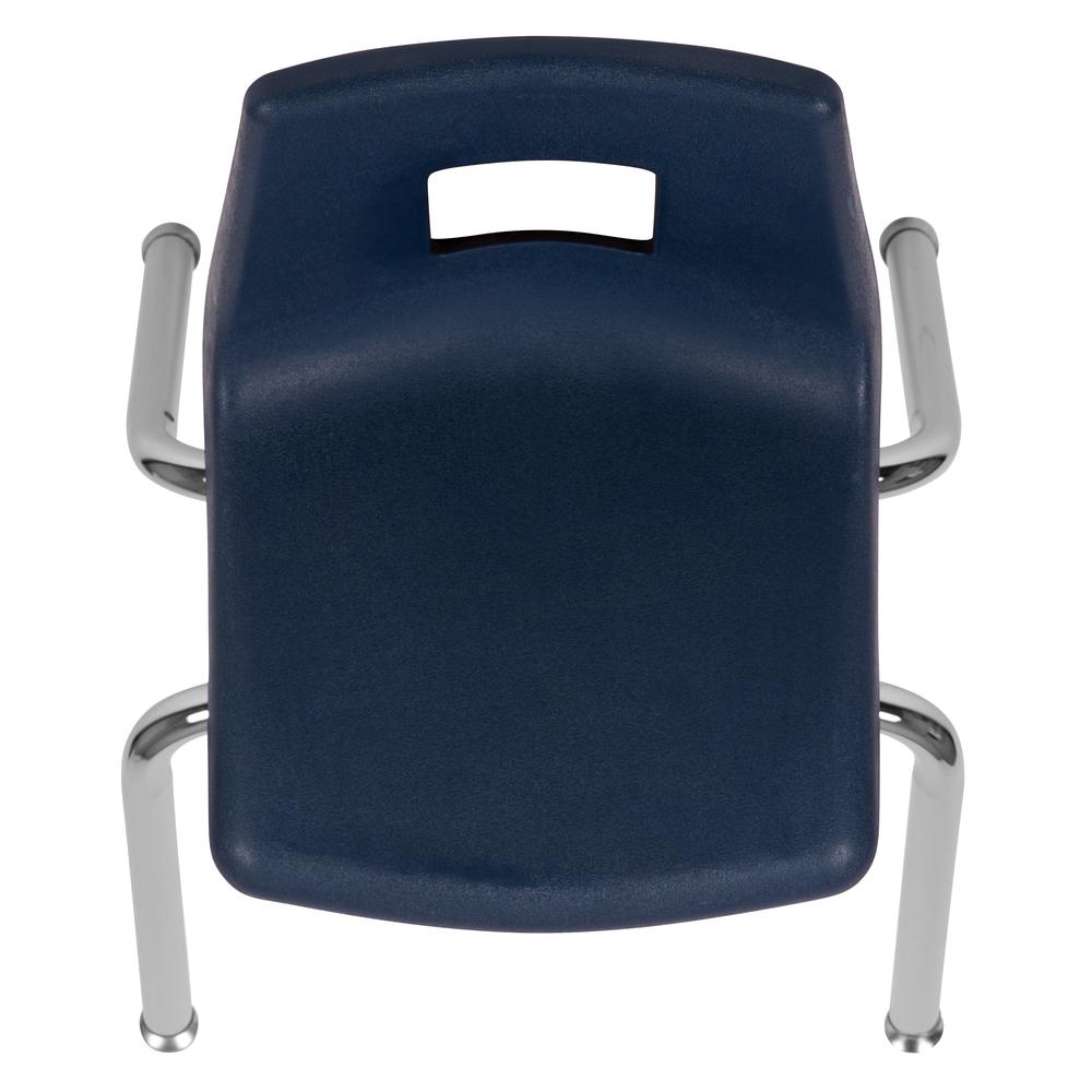 Navy Student Stack School Chair - 14-inch. Picture 9