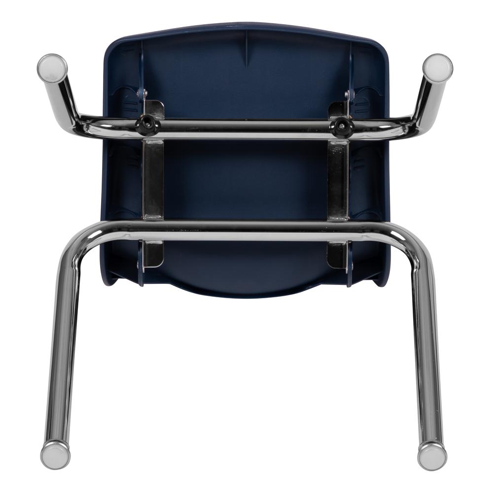 Navy Student Stack School Chair - 14-inch. Picture 23