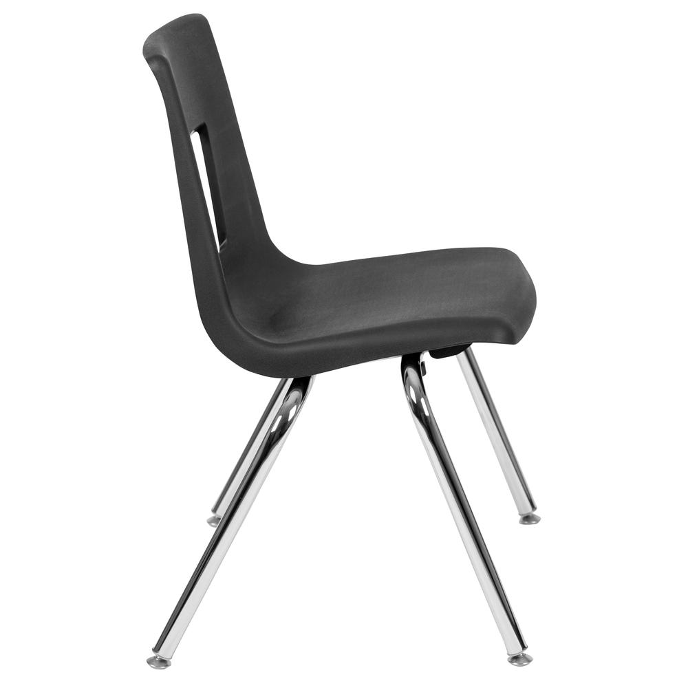 Black Student Stack School Chair - 16-inch. Picture 3