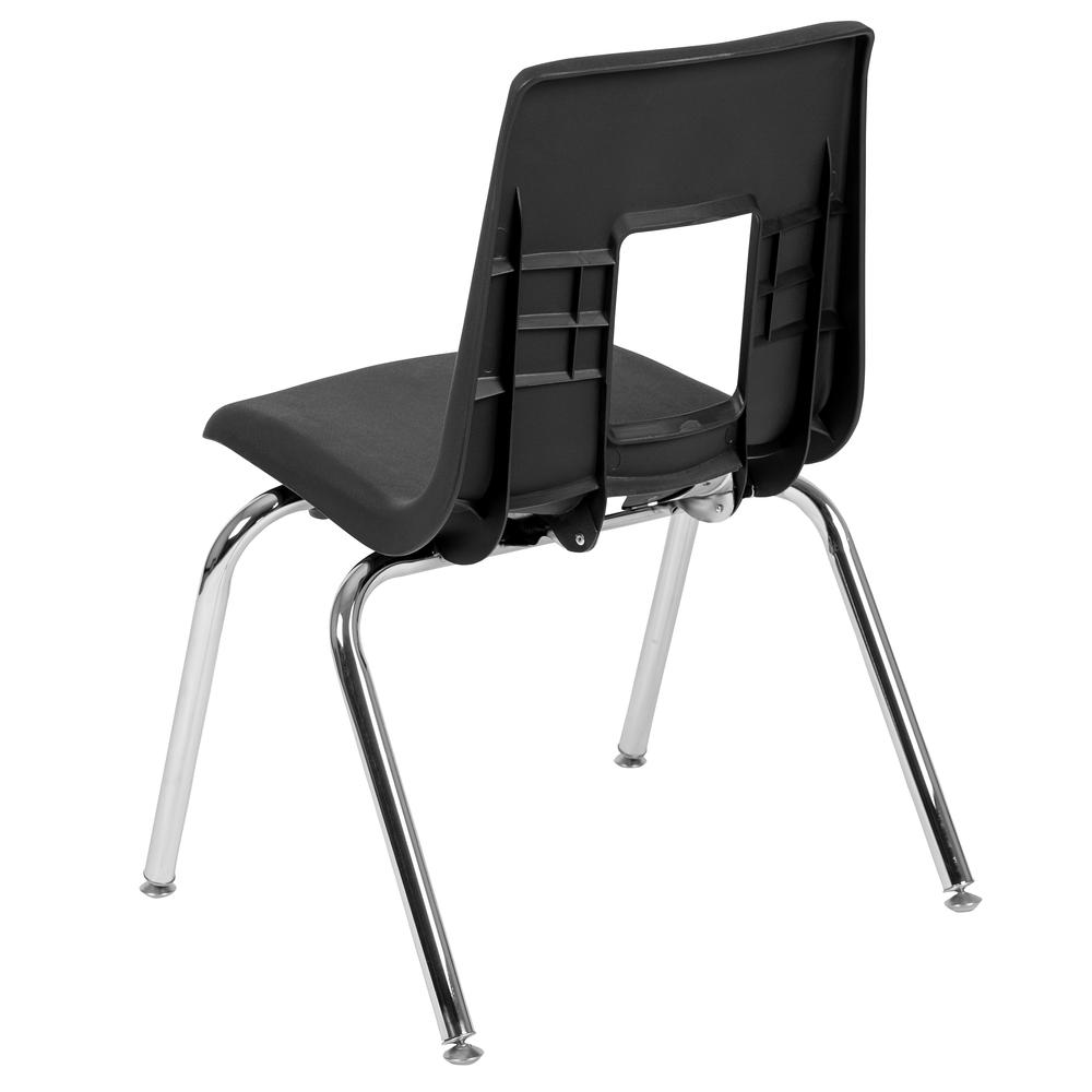 Black Student Stack School Chair - 16-inch. Picture 4