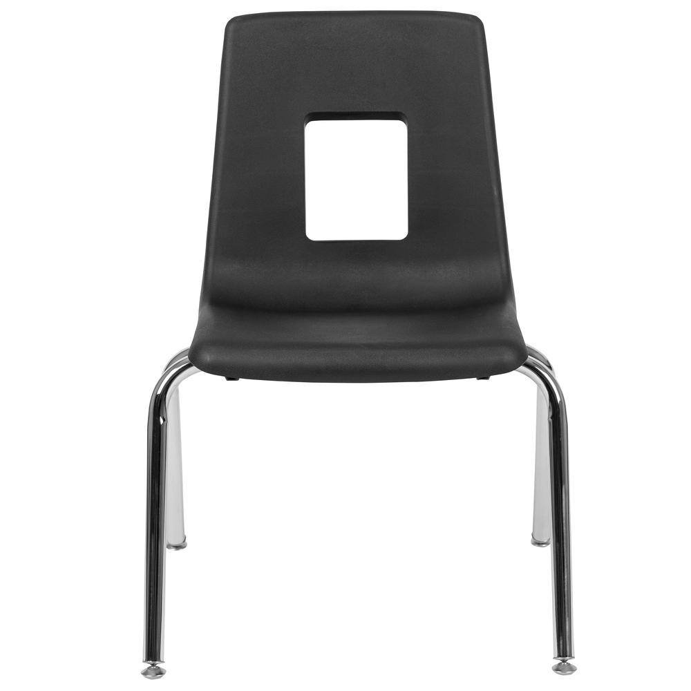 Black Student Stack School Chair - 16-inch. Picture 5