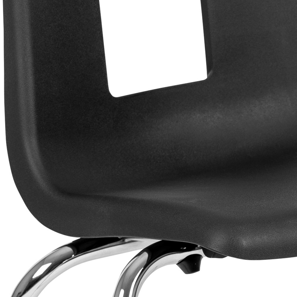 Black Student Stack School Chair - 16-inch. Picture 7