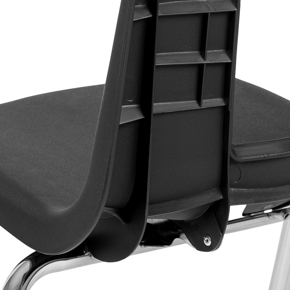 Black Student Stack School Chair - 16-inch. Picture 8