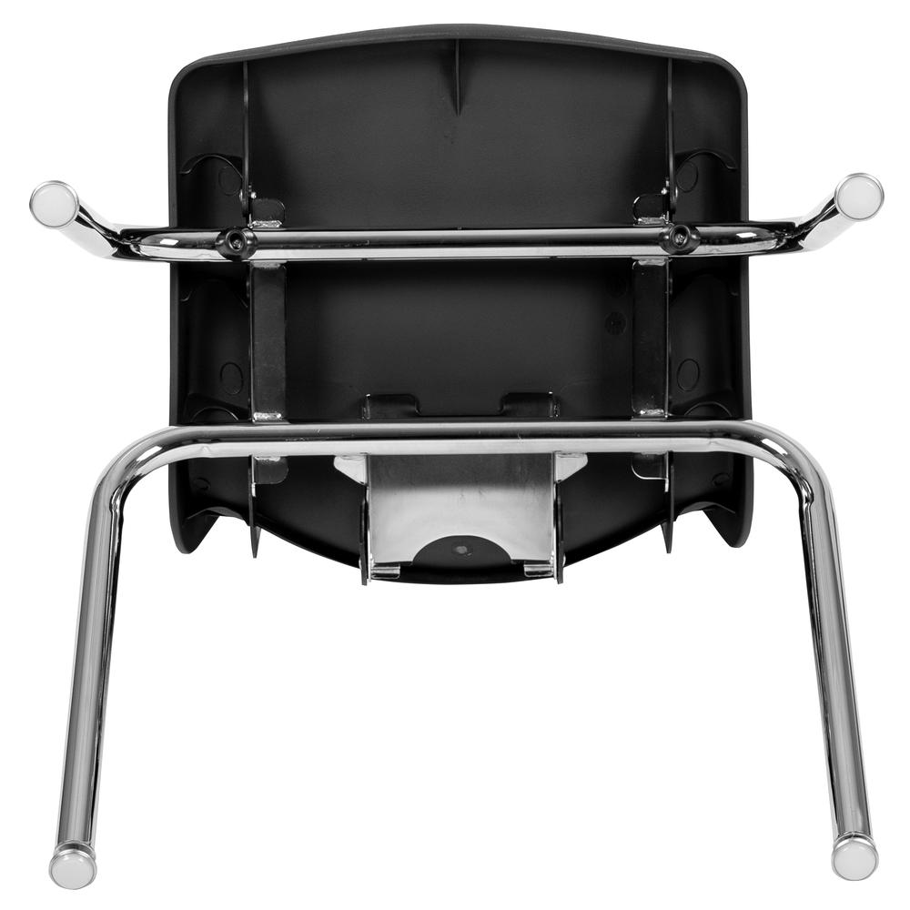 Black Student Stack School Chair - 16-inch. Picture 10
