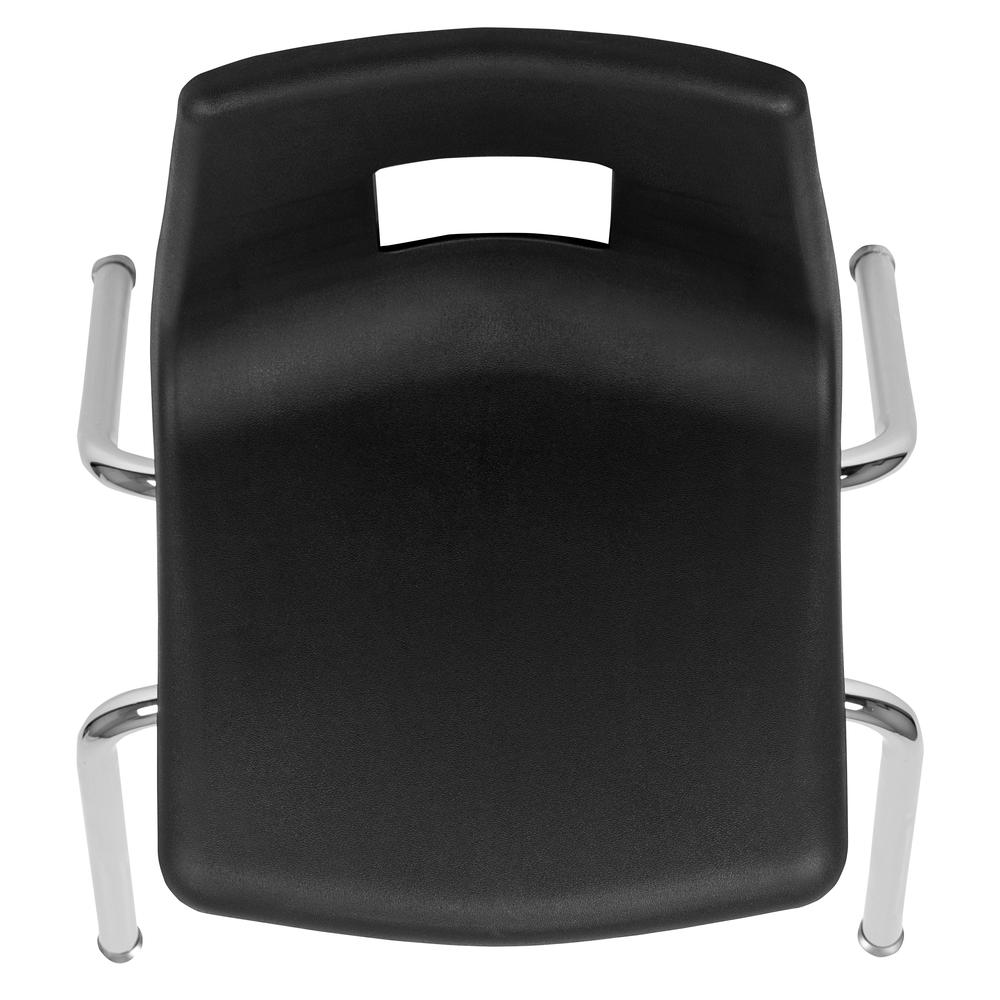 Black Student Stack School Chair - 16-inch. Picture 21