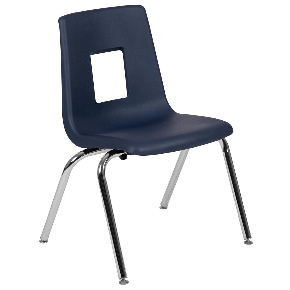 Navy Student Stack School Chair - 16-inch. Picture 1