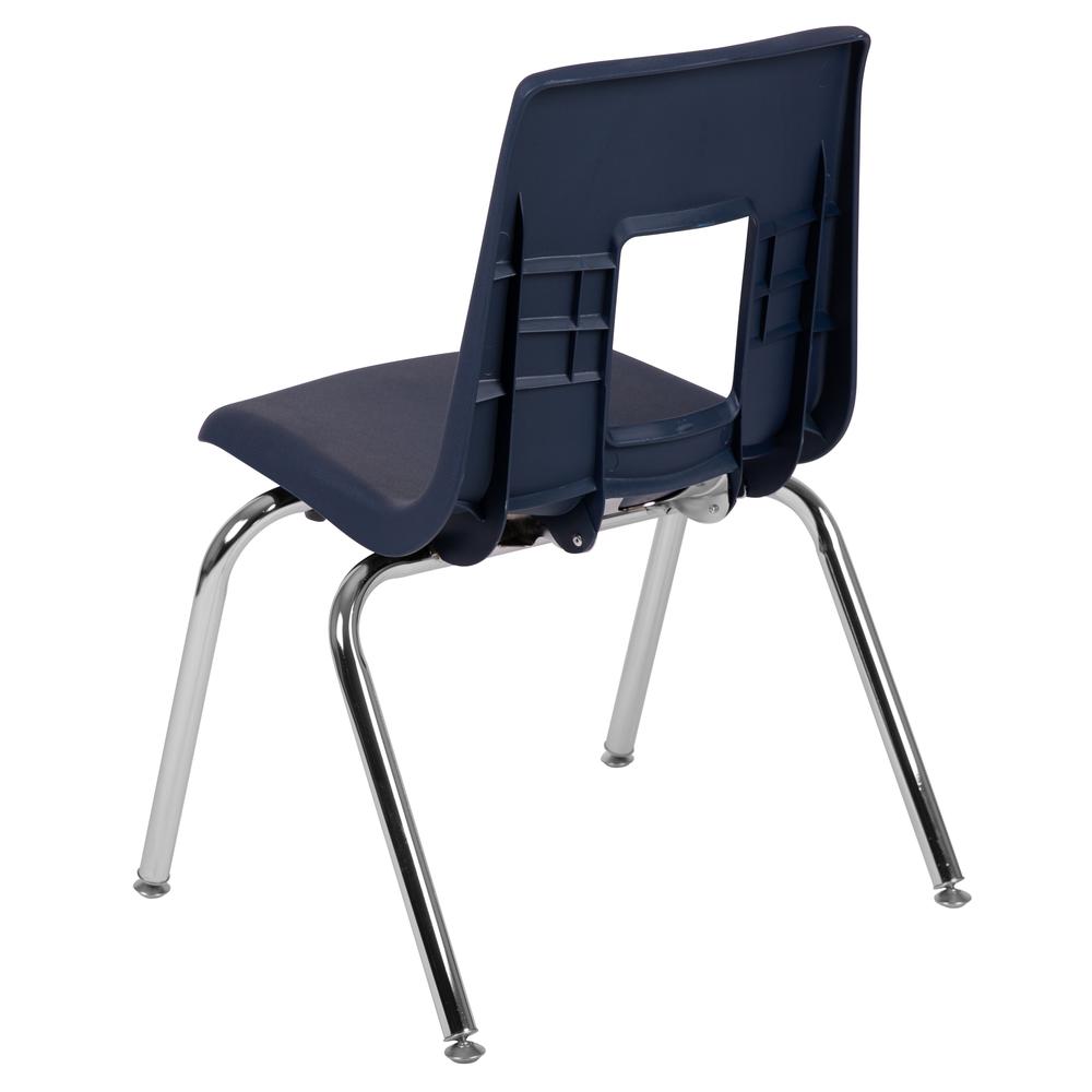 Navy Student Stack School Chair - 16-inch. Picture 4