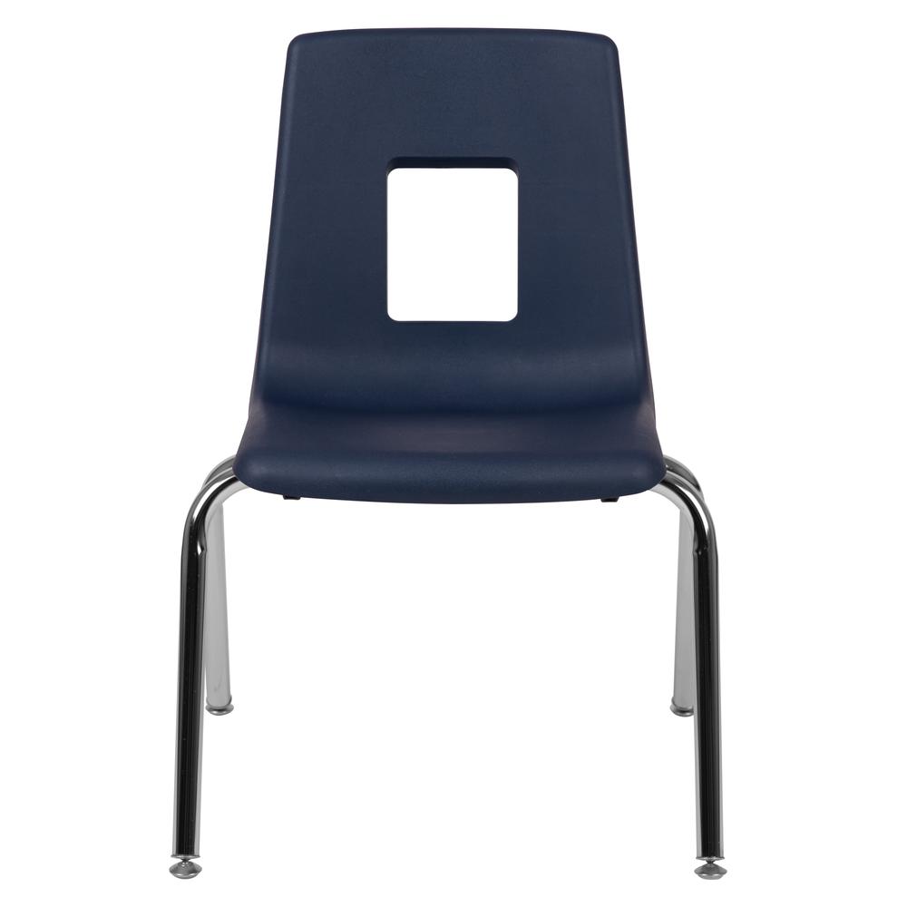 Navy Student Stack School Chair - 16-inch. Picture 5