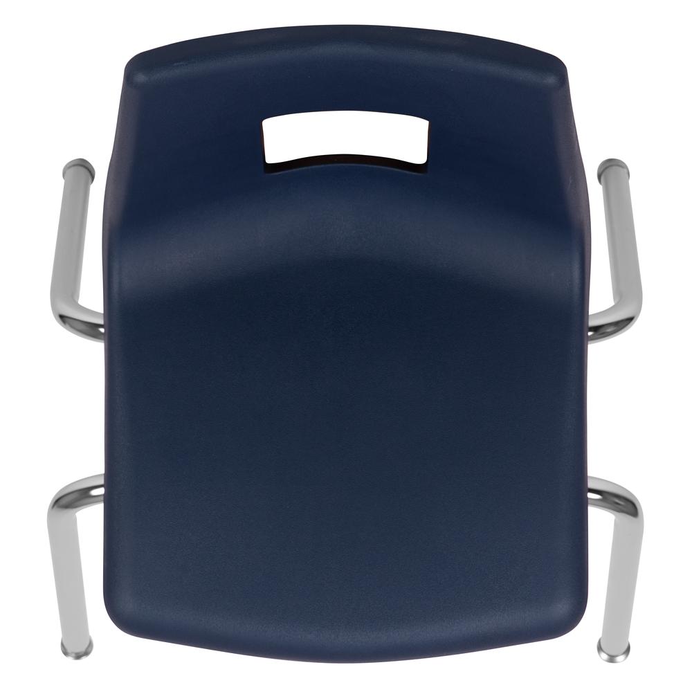 Navy Student Stack School Chair - 16-inch. Picture 9