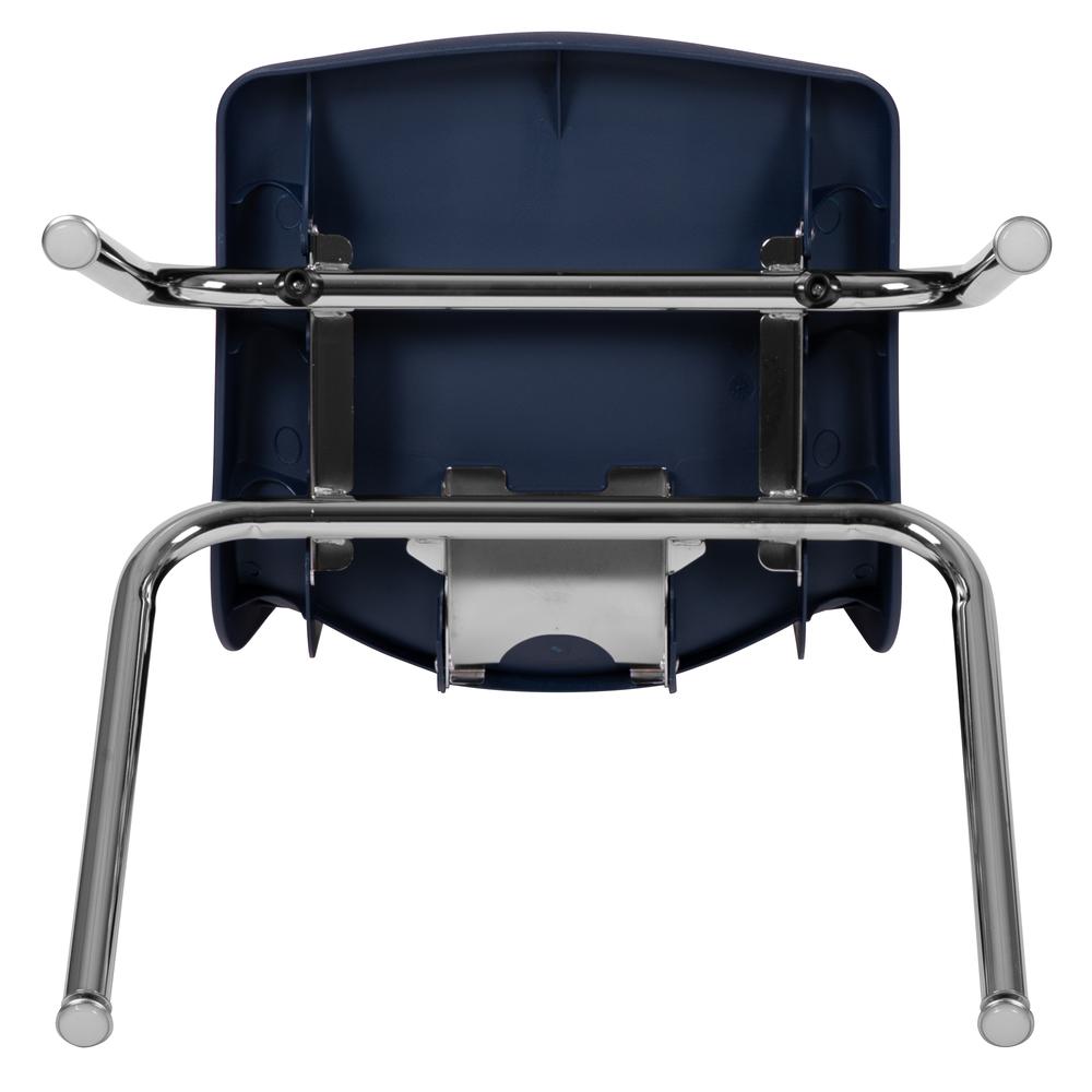 Navy Student Stack School Chair - 16-inch. Picture 10