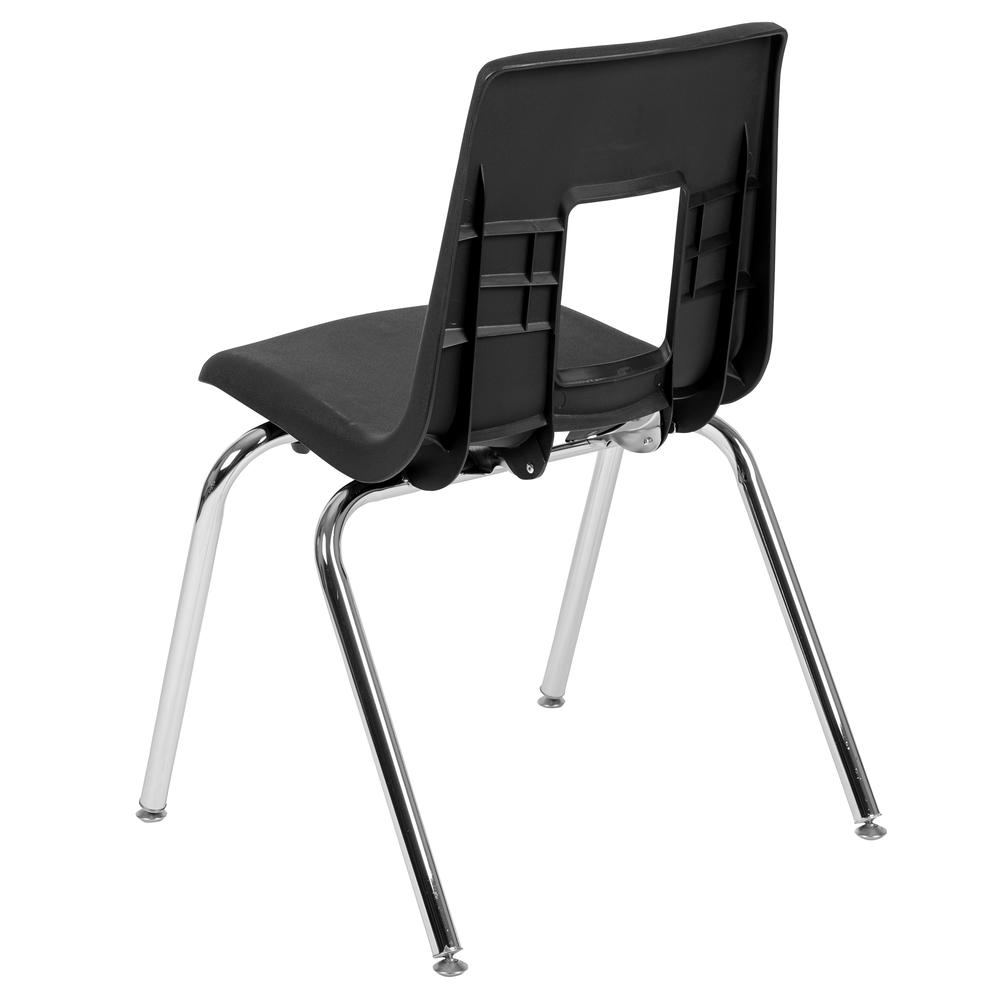 Black Student Stack School Chair - 18-inch. Picture 4