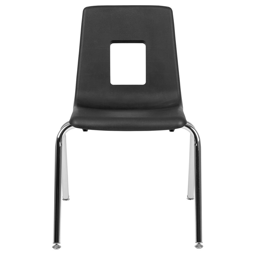 Black Student Stack School Chair - 18-inch. Picture 5