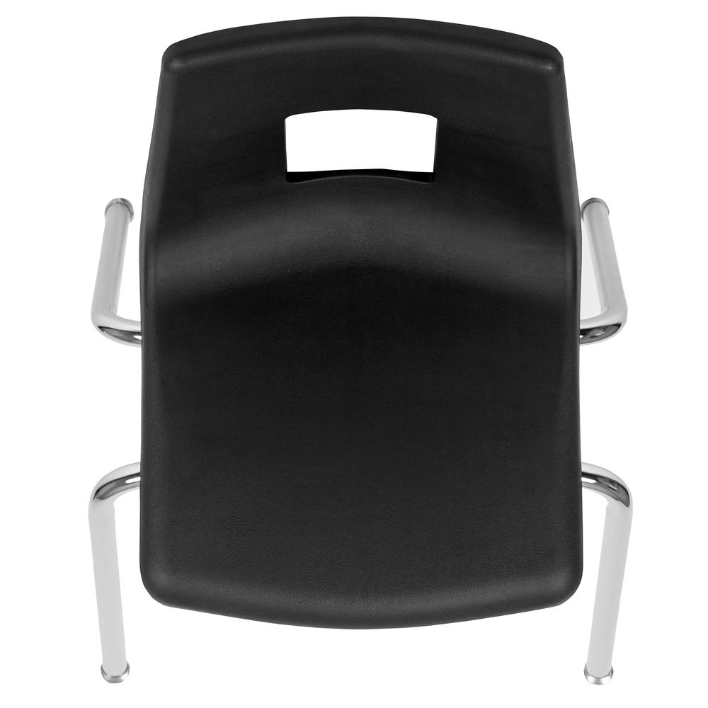 Black Student Stack School Chair - 18-inch. Picture 21