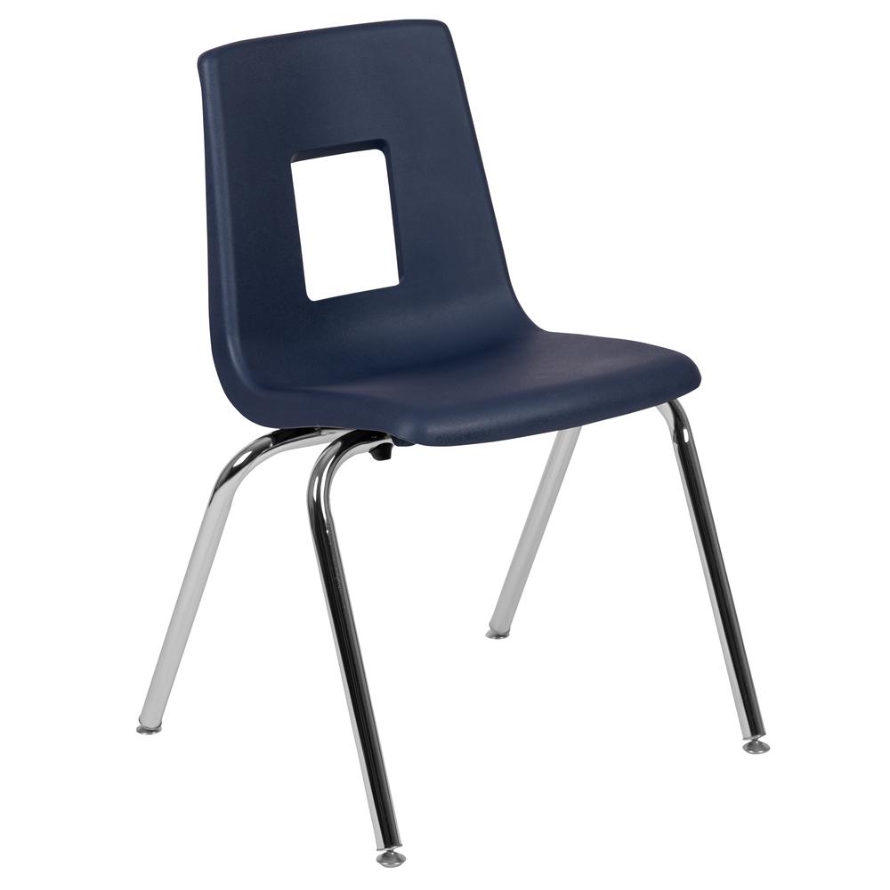 Navy Student Stack School Chair - 18-inch. Picture 1