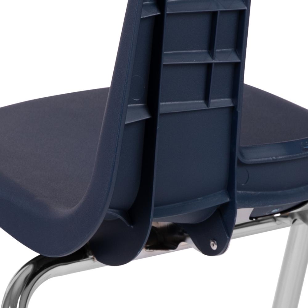 Navy Student Stack School Chair - 18-inch. Picture 8