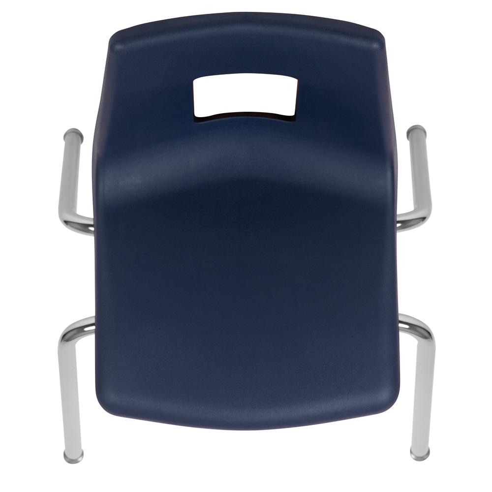 Navy Student Stack School Chair - 18-inch. Picture 9