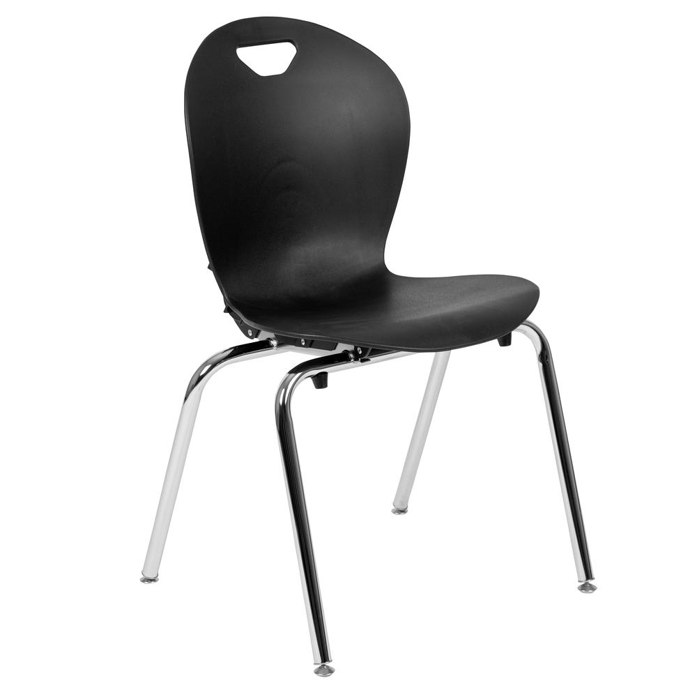Titan Black Student Stack School Chair - 18-inch. The main picture.