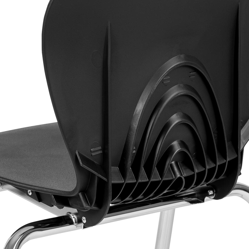 Titan Black Student Stack School Chair - 18-inch. Picture 8