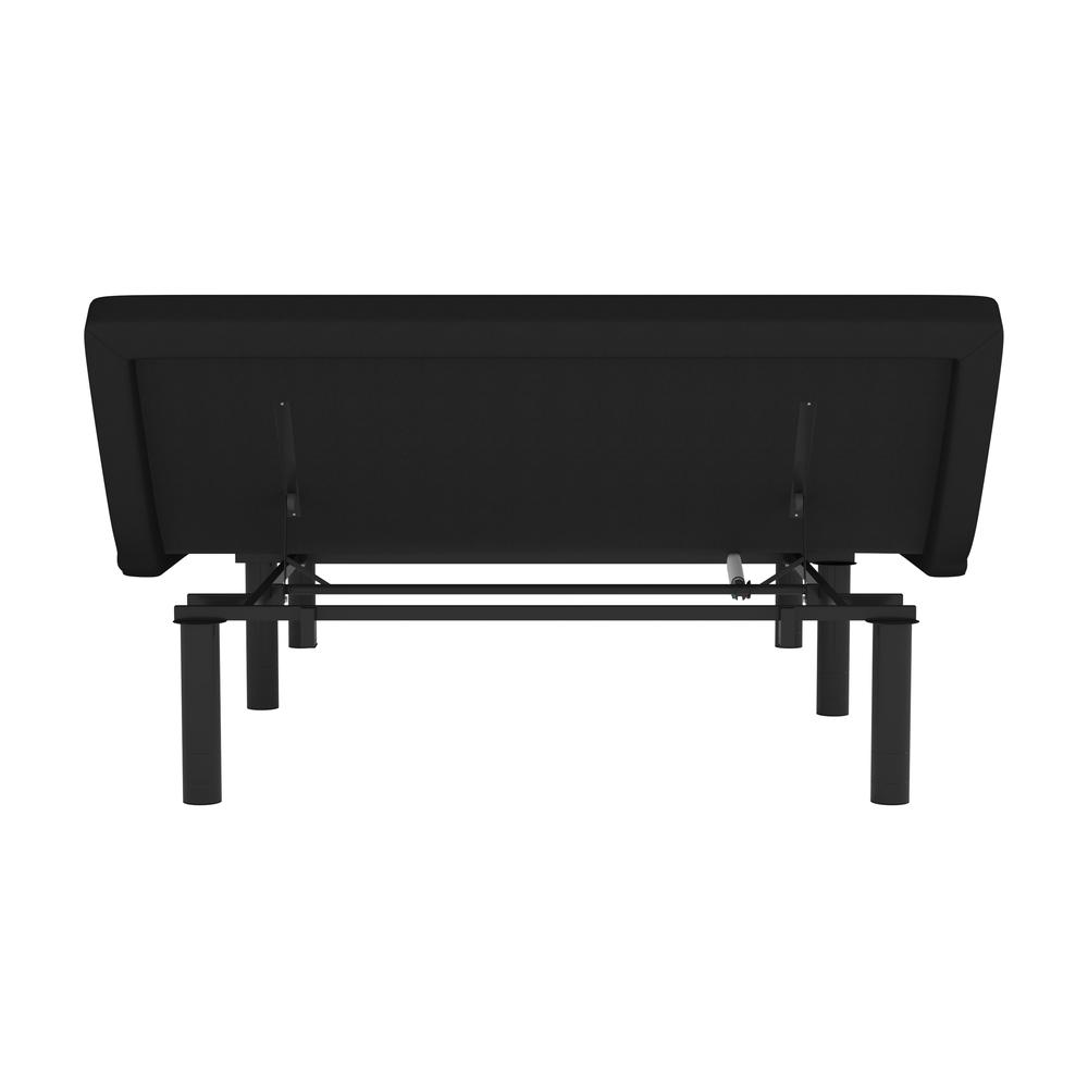 Adjustable Upholstered Bed Base & Independent Head/Foot Incline-Queen - Black. Picture 9