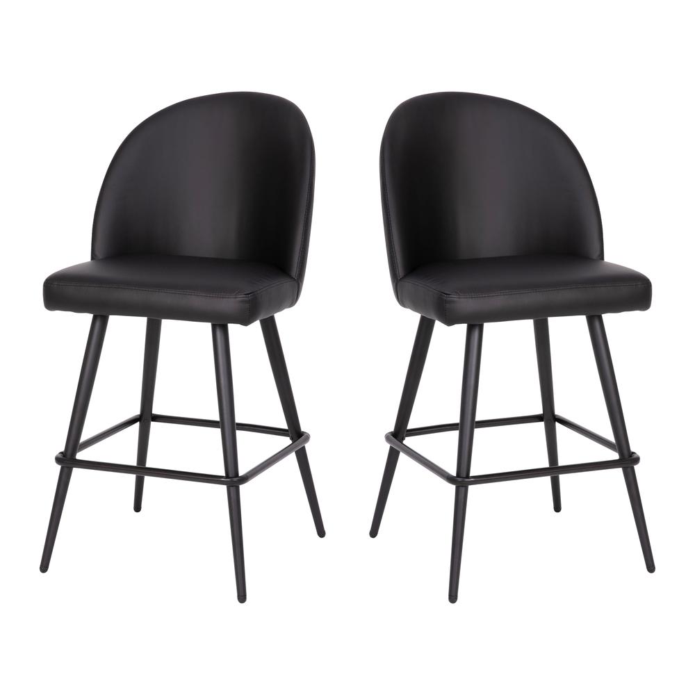 Lyla Set of 2 Commercial High Back Modern Armless 26" Counter Stools. Picture 3