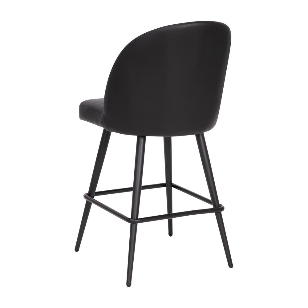 Set of 2 High Back Armless 26" Counter Stools Black LeatherSoft-Set of 2. Picture 9