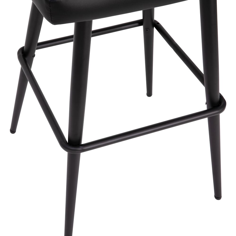 30" High Back Armless Barstools, Black LeatherSoft-Set of 2. Picture 10