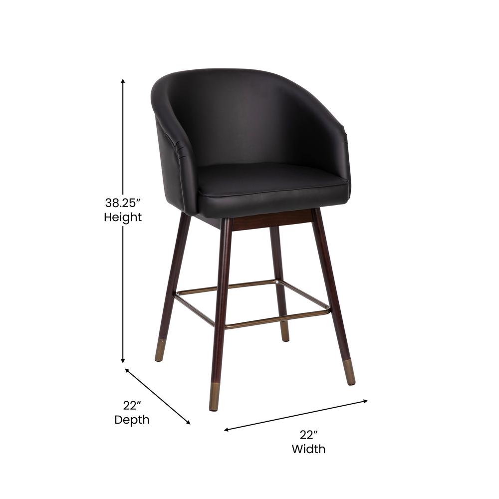 Margo 26" Commercial Grade Mid-Back Modern Counter Stool. Picture 5