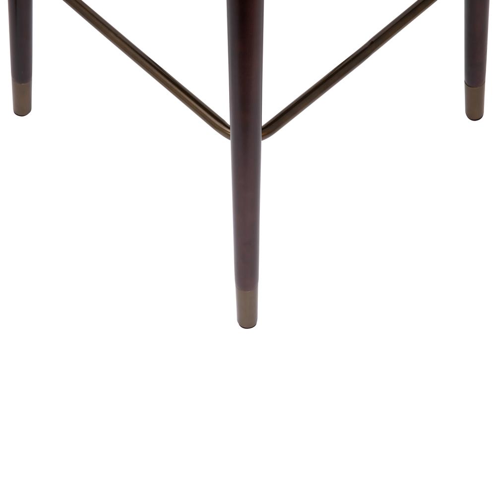 26" Mid-Back Counter Stool withBrown LeatherSoft/Bronze Accents. Picture 9